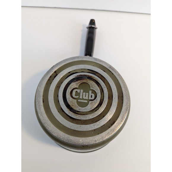 Vintage Avocado Olive Green Club Aluminum Sauce Pan Mid Century with Lid - Picture 7 of 11